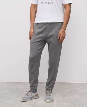 Brunello Cucinelli Серые меланжевые джогеры MM8313233G