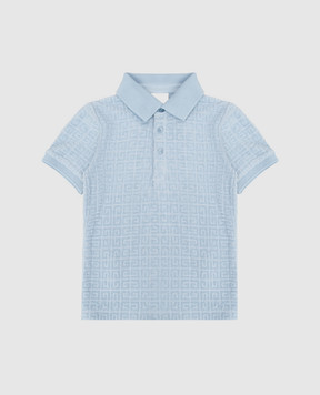 Givenchy Дитяче блакитне поло у візерунок емблеми H3064823