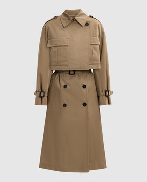 Max Mara Weekend Бежевий двобортний тренч-трансформер VIVETTA VIVETTA
