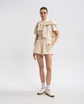 AUTRY Бежевые шорты с нашивкой логотипа SHPW86JS