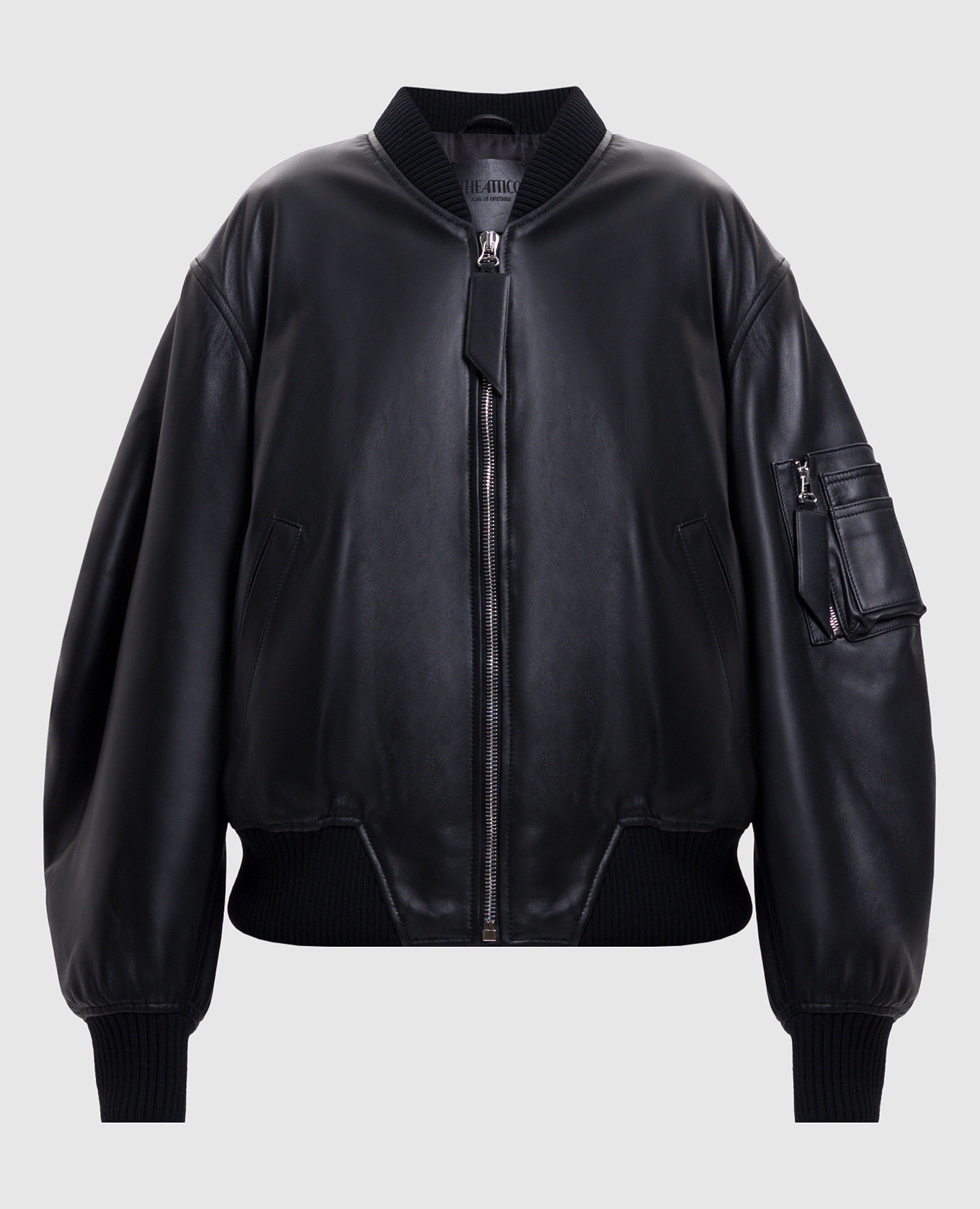 

Черный кожаный бомбер Anja, Кожаные куртки