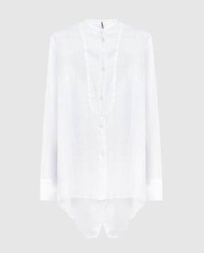 Masnada Біла блуза з необробленими краями 7620