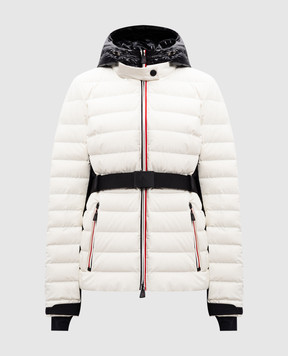 Moncler Grenoble Белая горнолыжная пуховая куртка Bruche J20981A000355399D