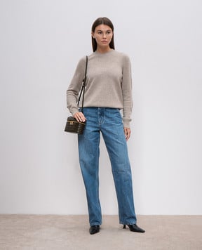 Bottega Veneta Голубые джинсы-карго с эффектом потертости 793538V42W0