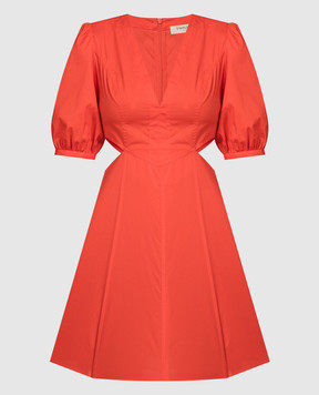 Twinset Красное платье с фигурными вырезами 241TT2200