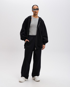 Vetements Серый меланжевый топ с вышивкой логотипа UA66TO620G