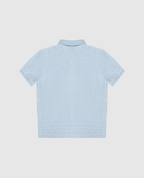 Givenchy Дитяче блакитне поло у візерунок емблеми логотипа H3074812+