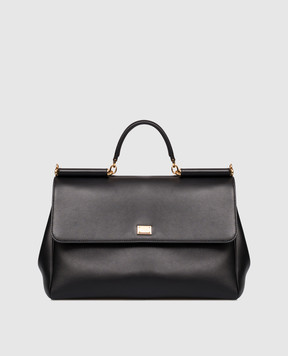 Dolce&Gabbana Чорна шкіряна сумка My Sicily BB7814B7321