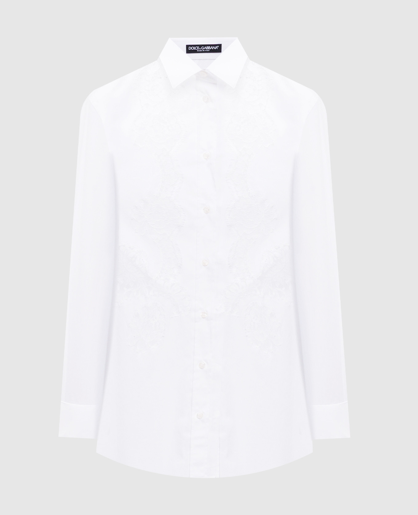 

Белая блуза с кружевом, Белый, Блузы