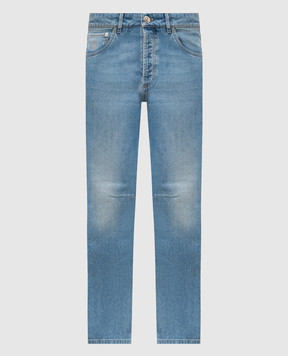 Brunello Cucinelli Голубые джинсы с логотип патч M283PX1290