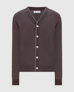 Brunello Cucinelli Коричневый кардиган M29805206