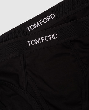Tom Ford Набор черных трусов с логотипом. T4XC11040