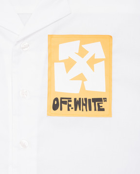 Off-White Детская белая рубашка с логотипом. OBGA002S25FAB002