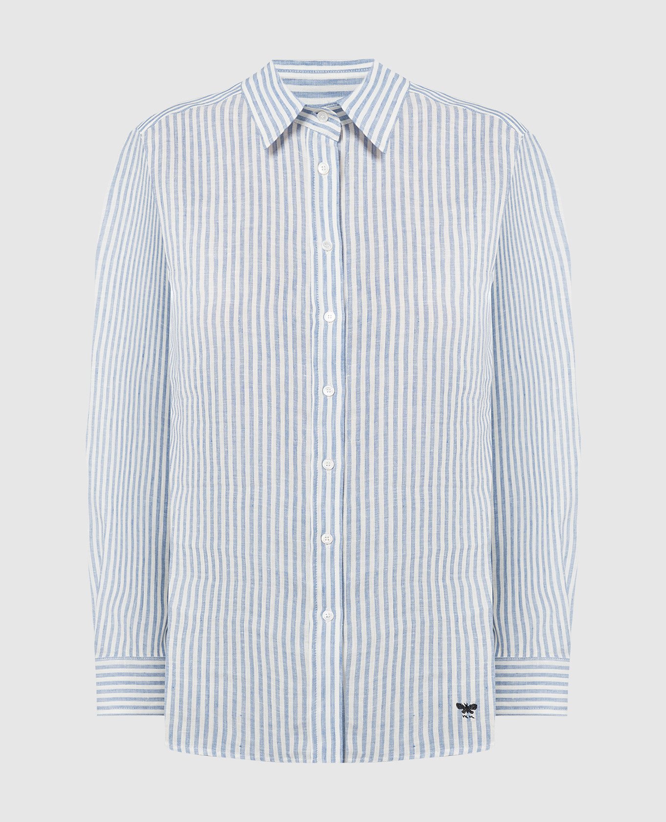 LARI blue striped linen shirt