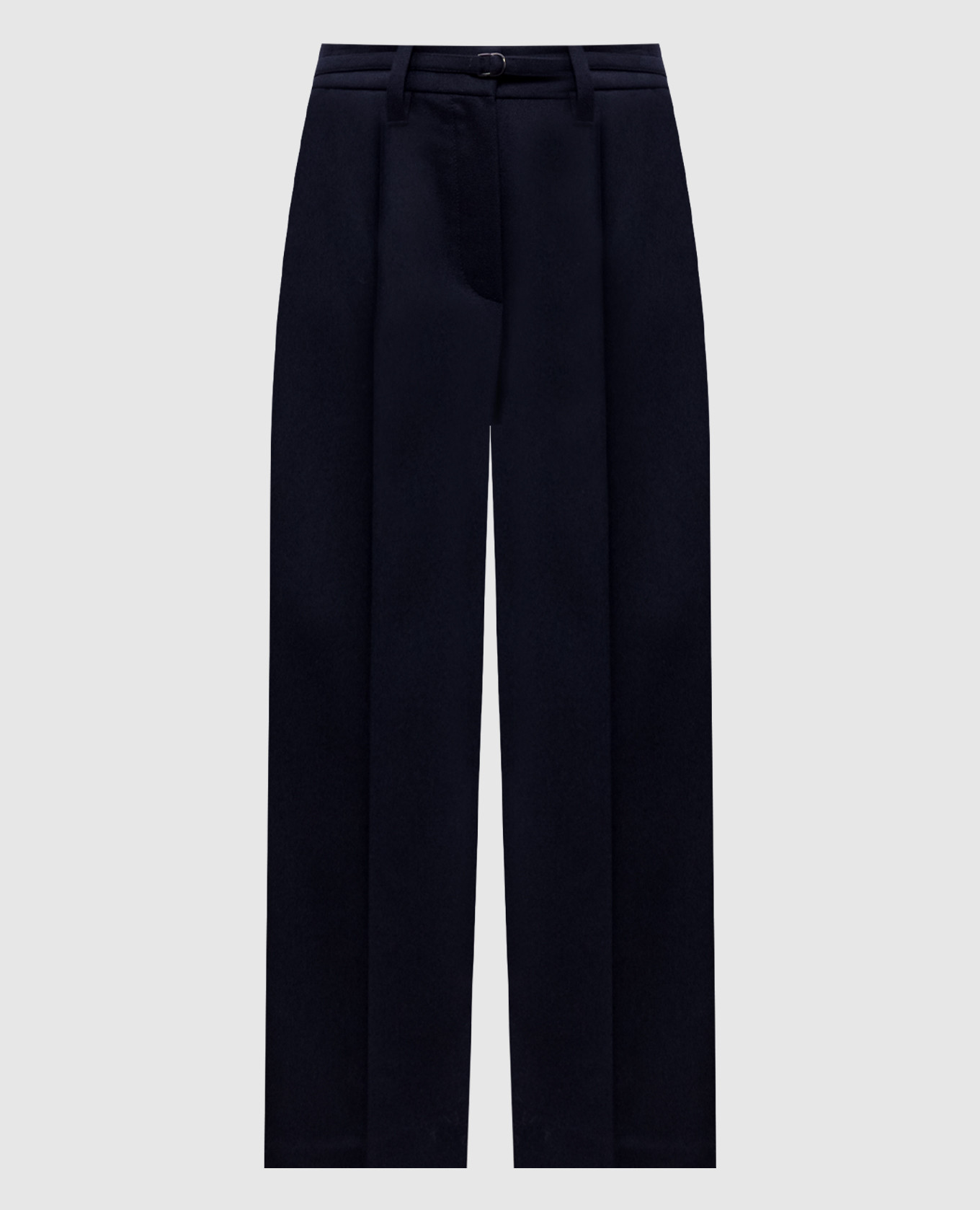 

Синие штаны Straight Crop из шерсти, Синий, Зауженные брюки