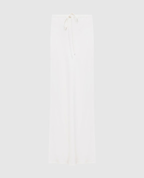 Brunello Cucinelli Біла спідниця міді з шовком MA029G3769