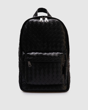 Bottega Veneta Черный кожаный рюкзак Intrecciato 730728V2HL2
