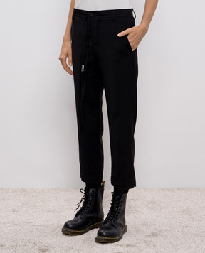 Ann Demeulemeester Чорні штани Rael Cigarette з вовни B0013154FA646