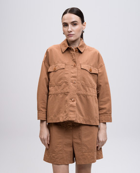 Max Mara Weekend Коричнева куртка EGER з льоном EGER