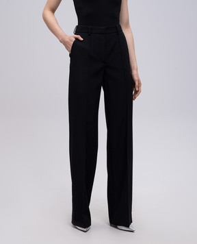 Balmain Черные брюки из шерсти мериноса EF0PO160WC09