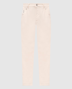 Brunello Cucinelli Оранжевые джинсы с логотипом логотип M277PD3210