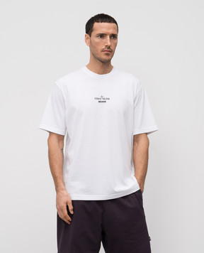 Stone Island Біла футболка з принтом K1S152100037S0091