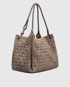 Bottega Veneta Замшева сумка-тоут Parachute кольору хакі 805090V1QE9