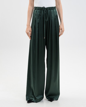 Ermanno Scervino Зелені штани із шовку D472P307HKC
