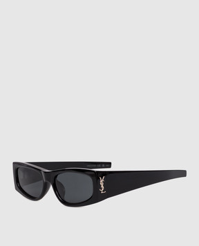 Saint Laurent Чорні сонцезахисні окуляри М140 з монограмою 803746Y9956