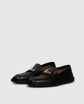 Dolce&Gabbana Чорні лофери зі шкіри оленя A50601A8034