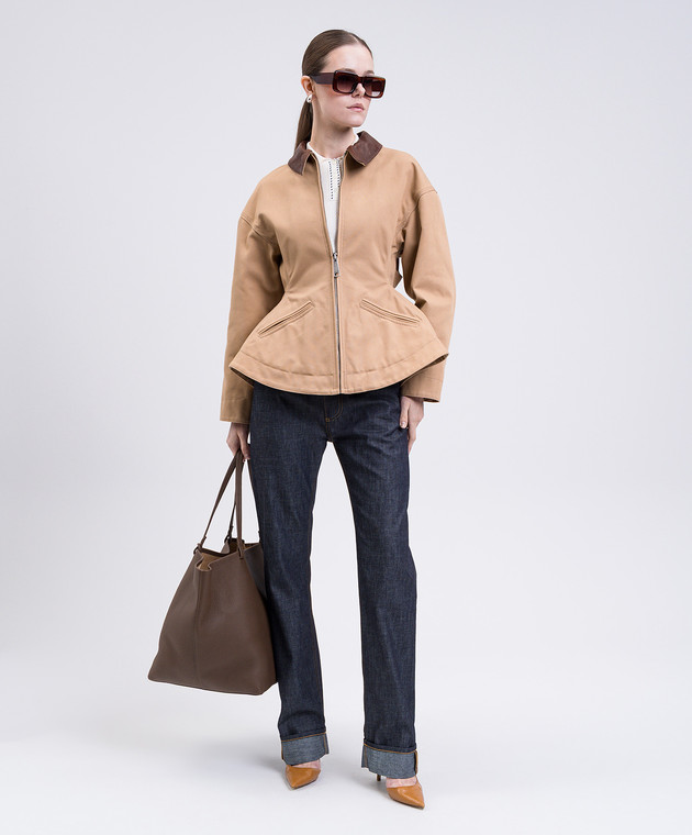 Alexander McQueen Бежева куртка 801039QFAA2 зображення 2
