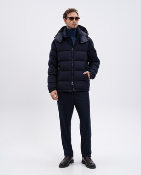 Moncler Сині штани з кашеміром з логотипом K20912A00017596LQ