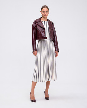 Max Mara Weekend Біла спідниця-плісе FINANZA в смужку FINANZA