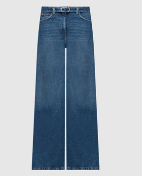 Twinset Сині джинси з логотипом Oval T 241TP2662