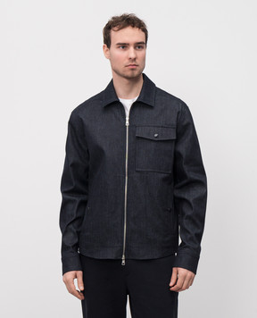 Moncler Синяя рубашка с нашивкой логотипа K10912F00017M6688