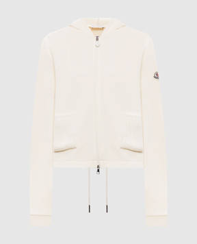Moncler Бежевая спортивная куртка с нашивкой логотипа K20938G0000289B0Q