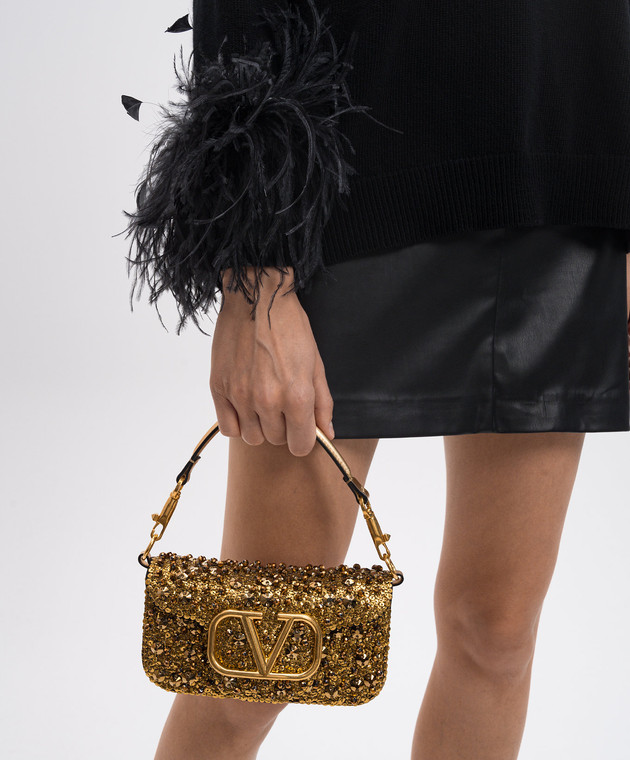 Valentino кожаная сумка из паеток и кристаллов 5W2B0K53EKS изображение 2