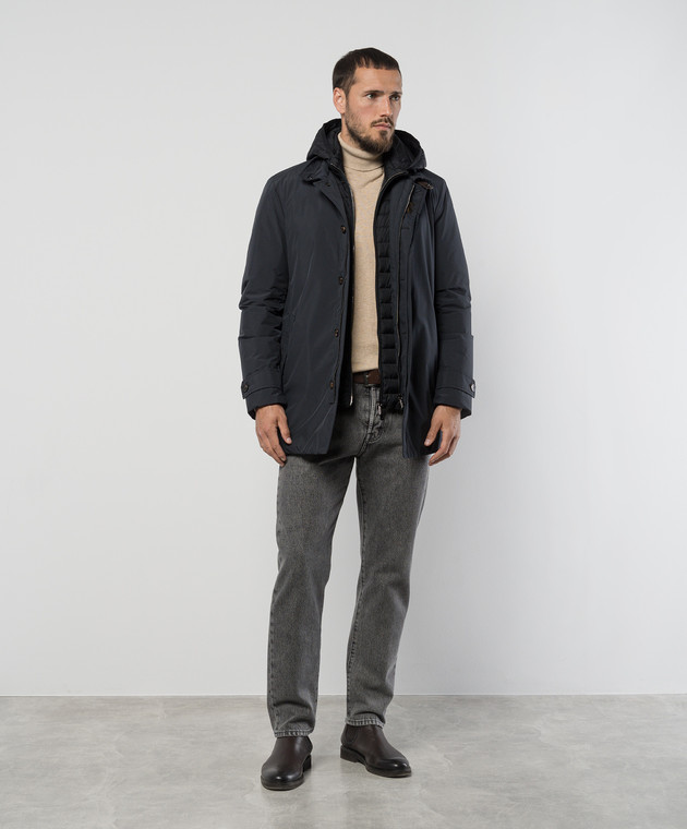 MooRER Синя пухова куртка RAFFAELLO RAFFAELLOSTP зображення 2