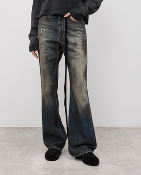 Ann Demeulemeester Сині джинси кльош Genoveva з вінтажним ефектом B0013624FA671