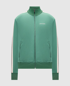 Palm Angels Зелена спортивна куртка з лампасами з вишивкою логотипа PMBD058S25FAB001