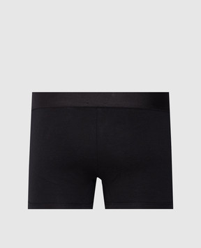 Dolce&Gabbana Чорні труси-боксери з візерунком логотипа M4F34JONP20