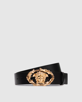 Versace Черный кожаный пояс Medusa 1021519DVTP1