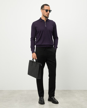 Canali Чорні штани з вовни AR03472V1659