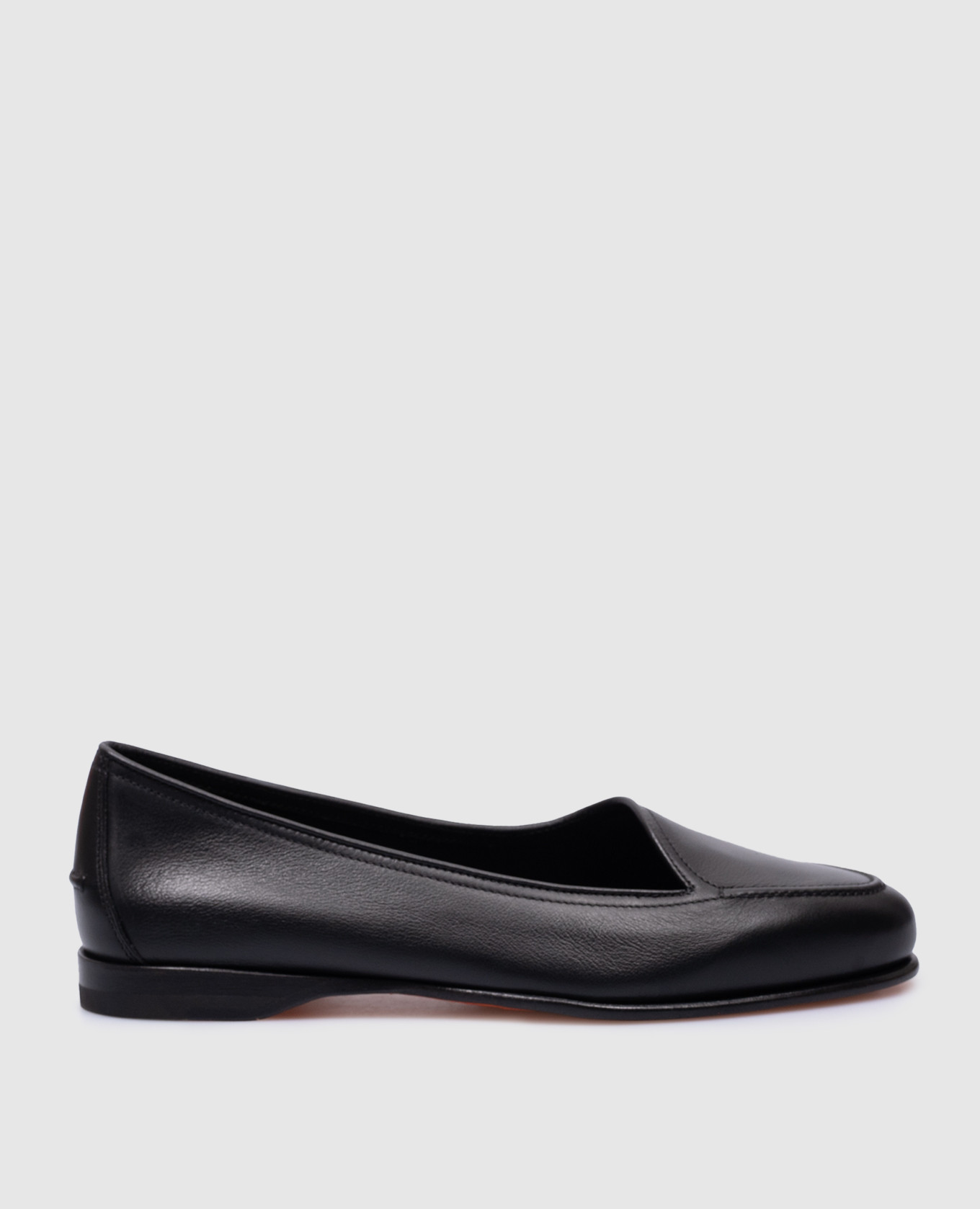 Andrea black leather loafers