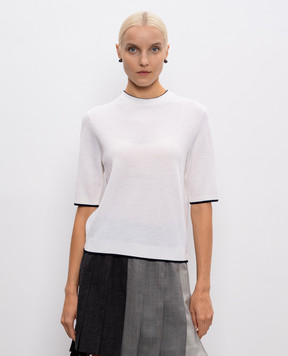 Thom Browne Біла футболка з вовни FKA503AY1045
