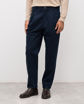 Brunello Cucinelli Синие брюки ME265S2480