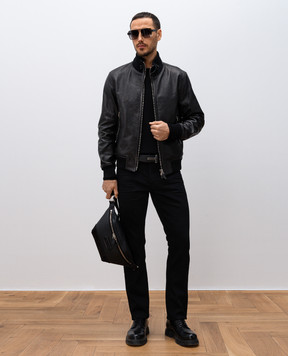 Tom Ford Чорний джемпер з кашеміру та шовку KCL005YMK005S23