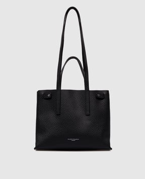 Gianni Chiarini Черная кожаная сумка ALTEA с принтом логотипа BS10966RNGDBL