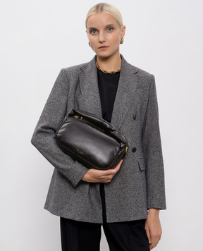 Gianni Chiarini Чорна шкіряна сумка крос-боді Kim з логотипом BS11631FOUCLDNA
