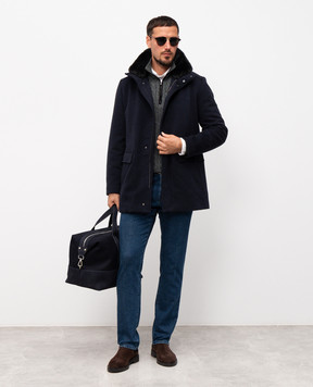 Loro Piana Сірий светр з кашеміру у фактурний візерунок FAD7358